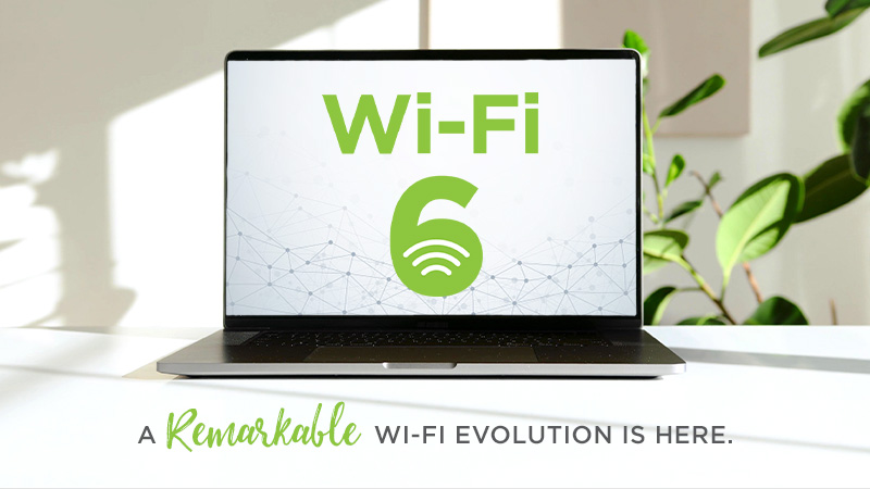 Wi-Fi 6 Logo on Laptop